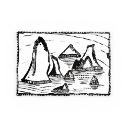 Pierre Alechinsky / Les Aiguilles de Belle-île 1er état, 1997, parfait état.