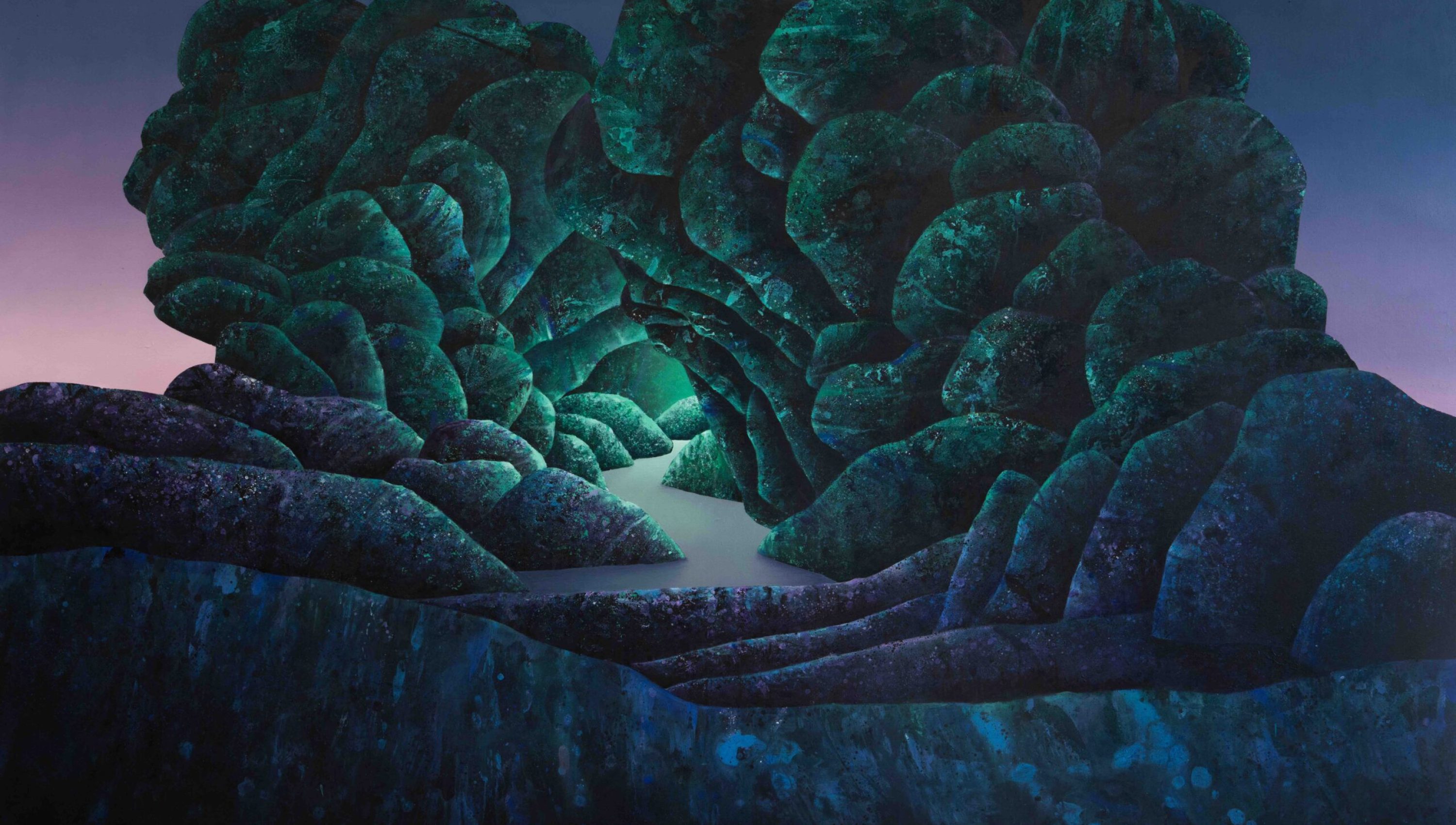 Bloom_2026, acrylic and oil on canvas, 145x220 cm